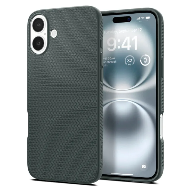 Puzdro Spigen Liquid Air na iPhone 16 – zelené