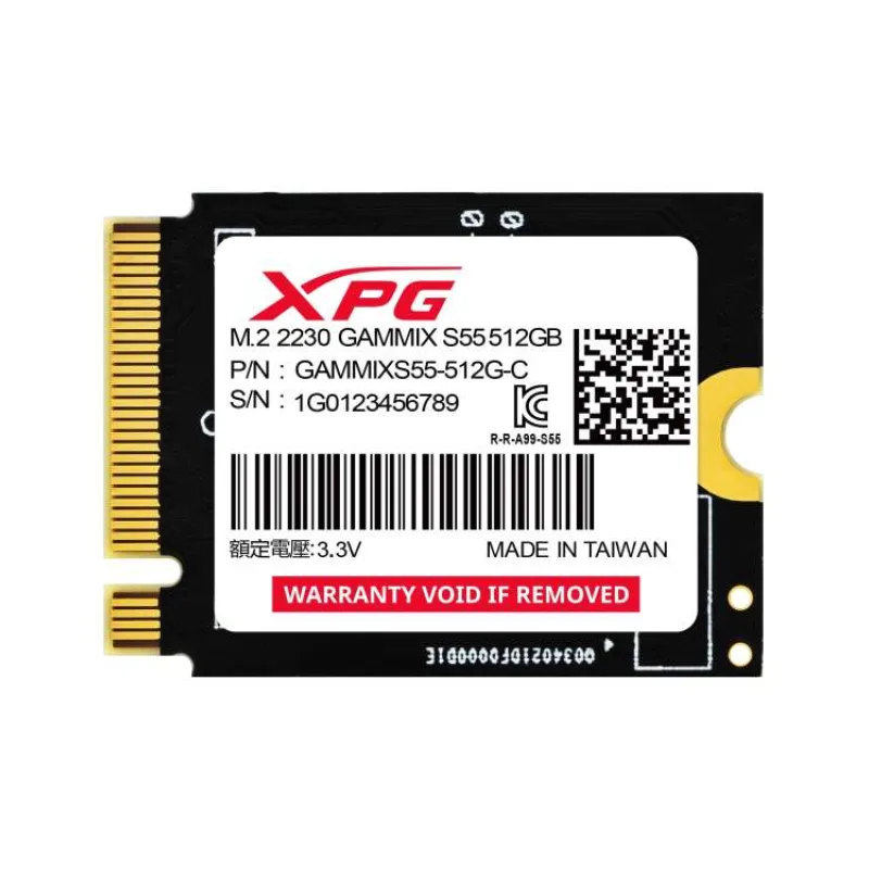 ADATA XPG GAMMIX S55/512GB/SSD/M.2 NVMe/Čierna/5R (SGAMMIXS55-512G-C)