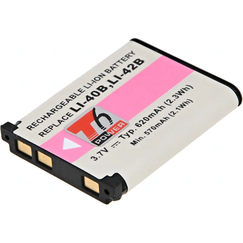 Batéria T6 Power Olympus Li-40B, Li-42B, D-Li63, EN-EL10, NP-45, NP-80,…