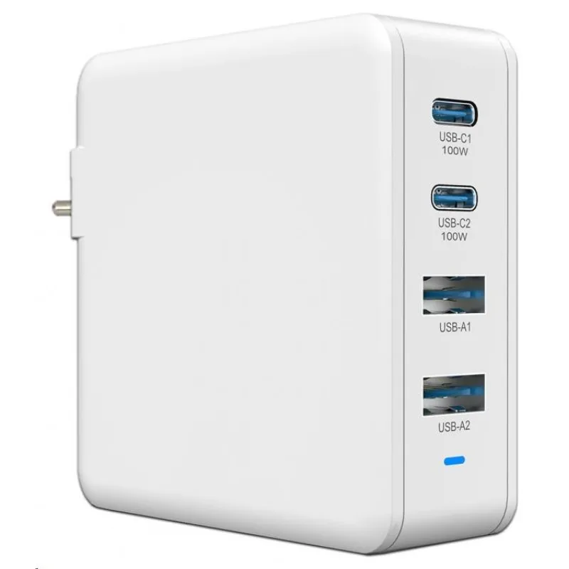 Viking nabíječka USB GaN 100W, podpora PD3.0 a QC4+, bílá VCH100PD