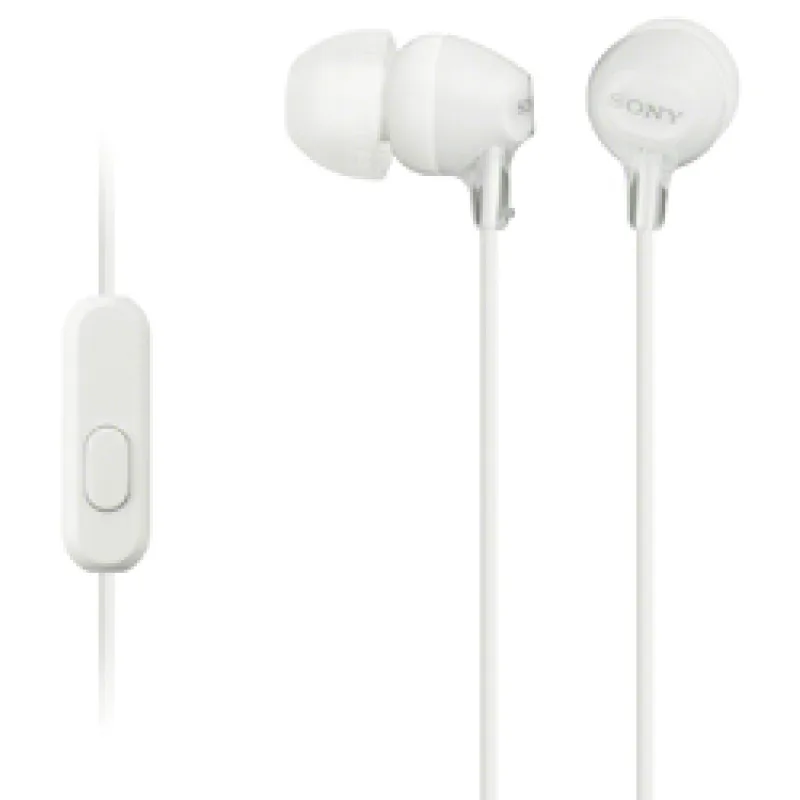 SONY slúchadlá MDR-EX15AP, handsfree, biele MDREX15APW.CE7