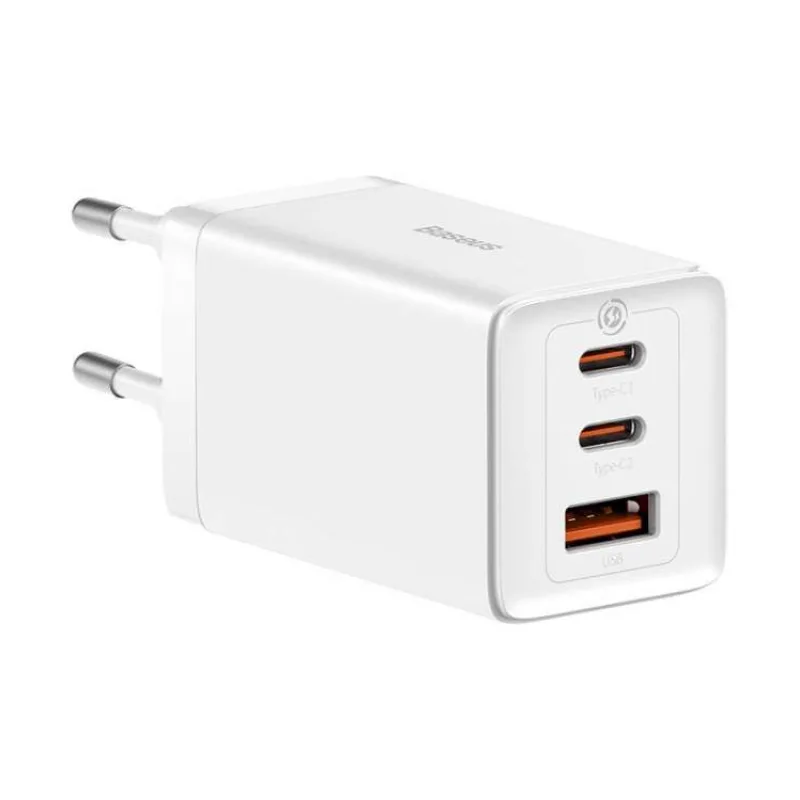 Baseus CCGP120202 GaN5 Pro Quick Nabíjačka USB + 2x USB-C 65W White (6932172617516)
