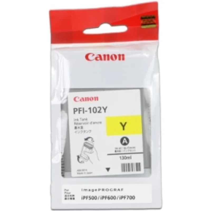CANON INK PFI-102 YELLOW iPF-500, 600, 700 CF0898B001