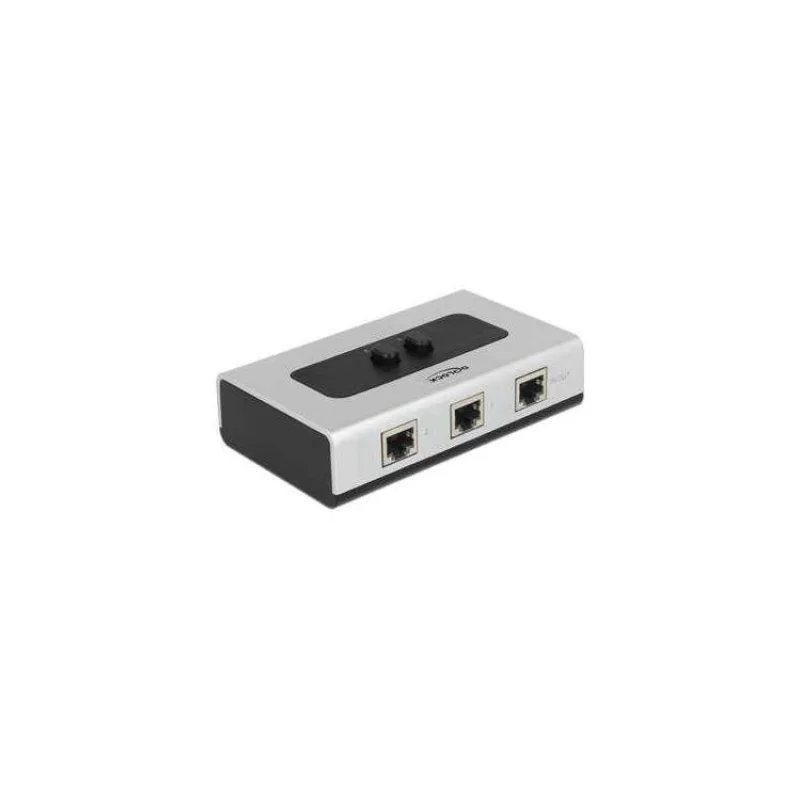 Delock Switch RJ45 10/100/1000 Mb/s 2 porty manuální - obousměrný (87673)