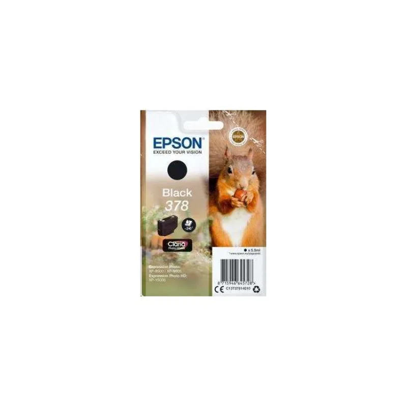Epson Singlepack Black 378 Claria Photo HD Ink (C13T37814010)