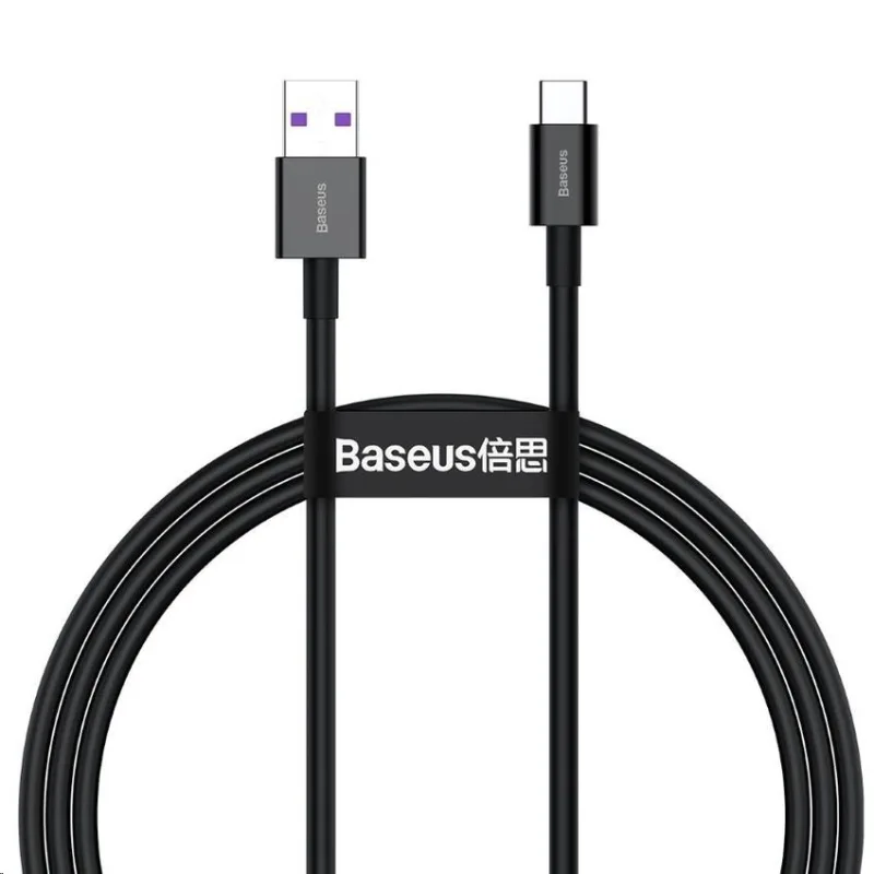 Baseus dátový kábel Superior USB-C 1m 6A 66W čierny 6953156205499