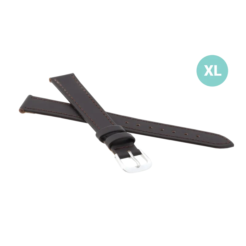 JVD Unisex hnědý kožený řemínek na hodinky R18202/20XL