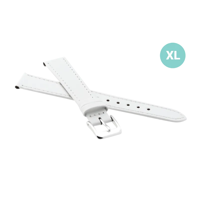 JVD Unisex bílý kožený řemínek na hodinky R18204/14XL