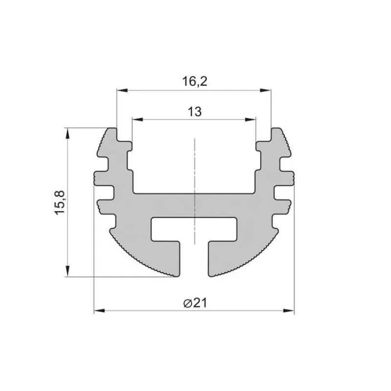 Lišta L XC07 pre LED pásy,strieborná, 1m (LISTA L XC07)