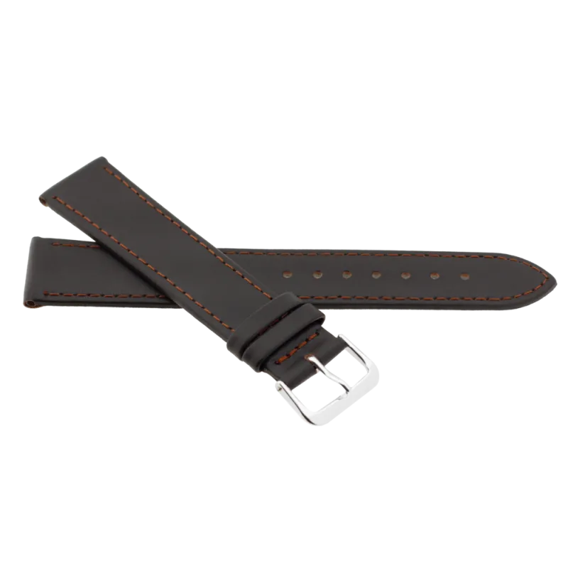 JVD Unisex hnědý kožený řemínek na hodinky R23002/16P