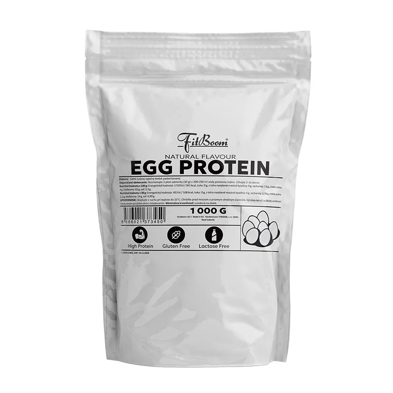 Egg Protein Natural 1000 g - FitBoom Príchuť: Natural - Neochutené