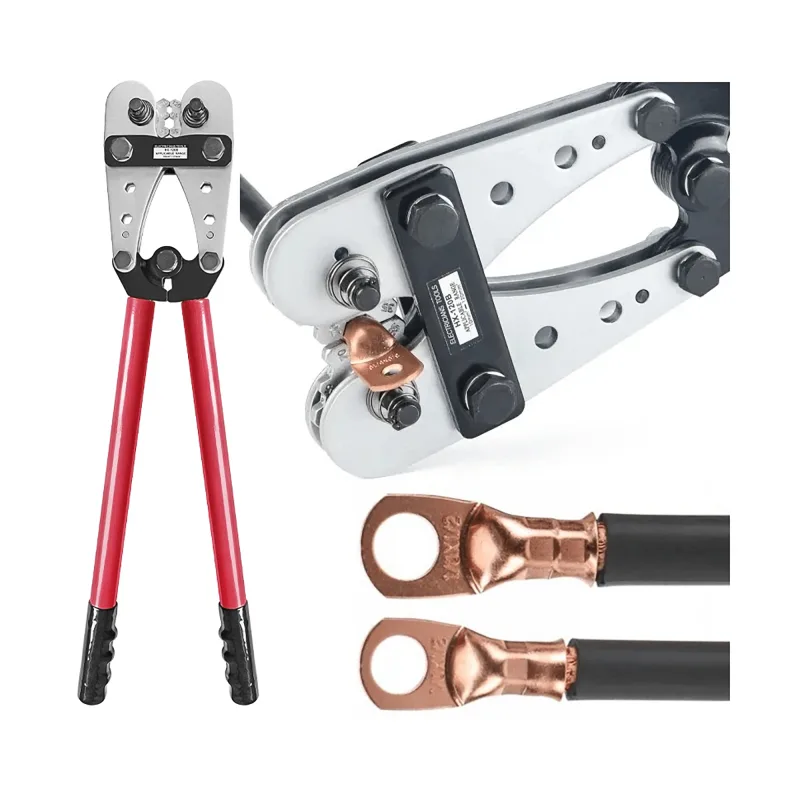 Eurocomp Lisovacie krimpovacie kliešte na káblové oká 10-120 mm nastavenie rotačnou hlavou