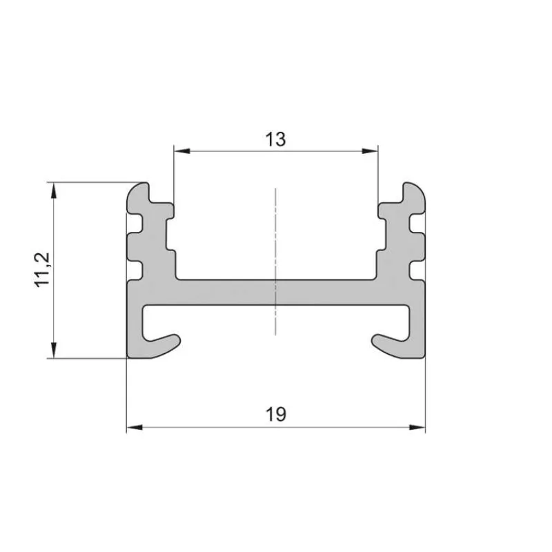 Lišta L BC06 pre LED pásy,bronzová, 1m (LISTA L BC06)