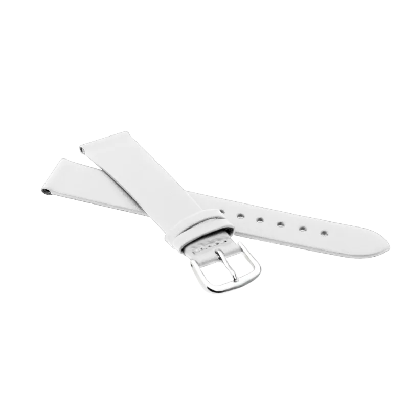 JVD Unisex bílý kožený řemínek na hodinky R14904/30