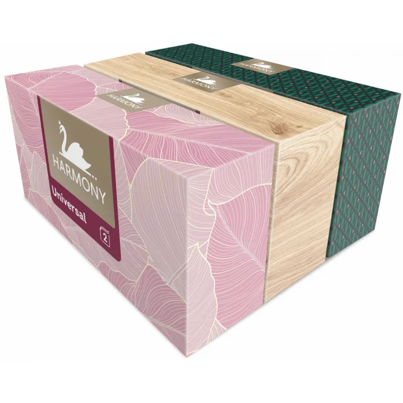 HARMONY hygienické vreckovky v boxe dvojvrstvové 150 ks
