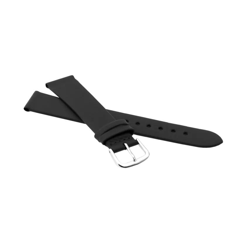 JVD Unisex černý kožený řemínek na hodinky R14901/30