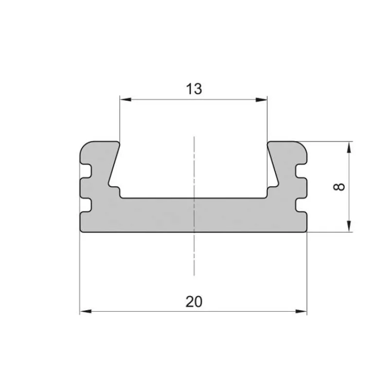 Lišta L BC02 pre LED pásy,bronzová, 1m (LISTA L BC02)