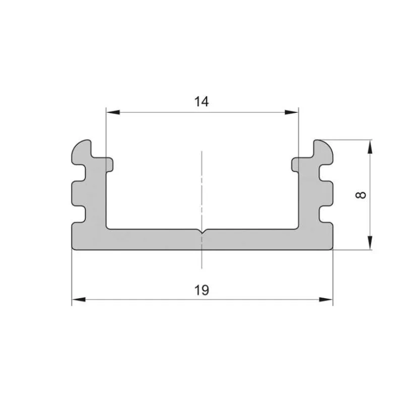 Lišta L BC14 pre LED pásy,bronzová, 1m (LISTA L BC14)