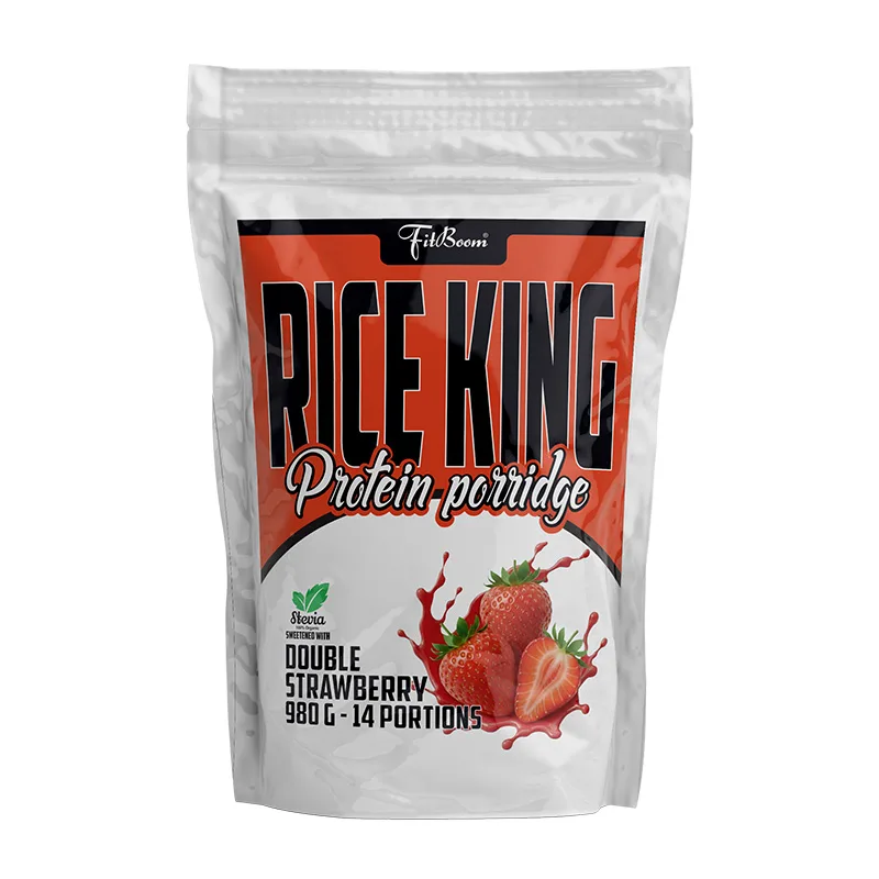 Rice King Protein Porridge - 980 g - FitBoom Príchuť: Karamel s kúskami Lotusu - Sukralóza