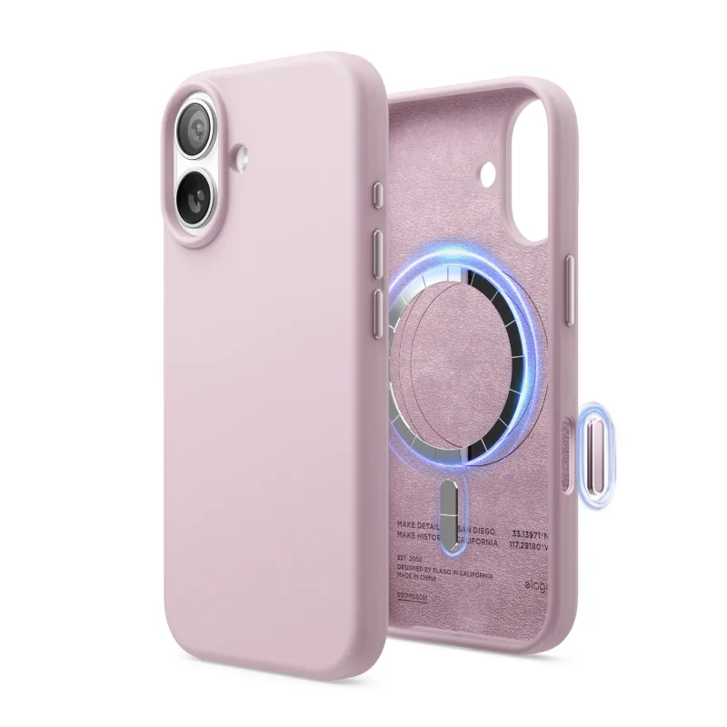 Elago kryt Silicone Case Magsafe Camera Control pre iPhone 17 - Light Lilac