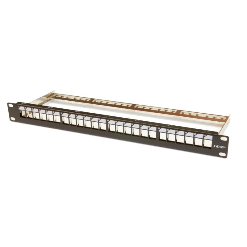 19" modulární patch panel LEXI-Net 24port, černý PATCHP24PNEOU/F