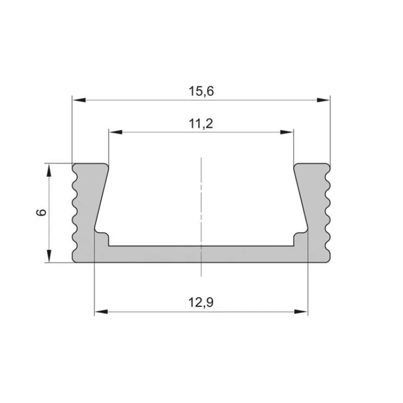 Lišta L BC11 pre LED pásy, bronzová, 1m (LISTA L BC11)