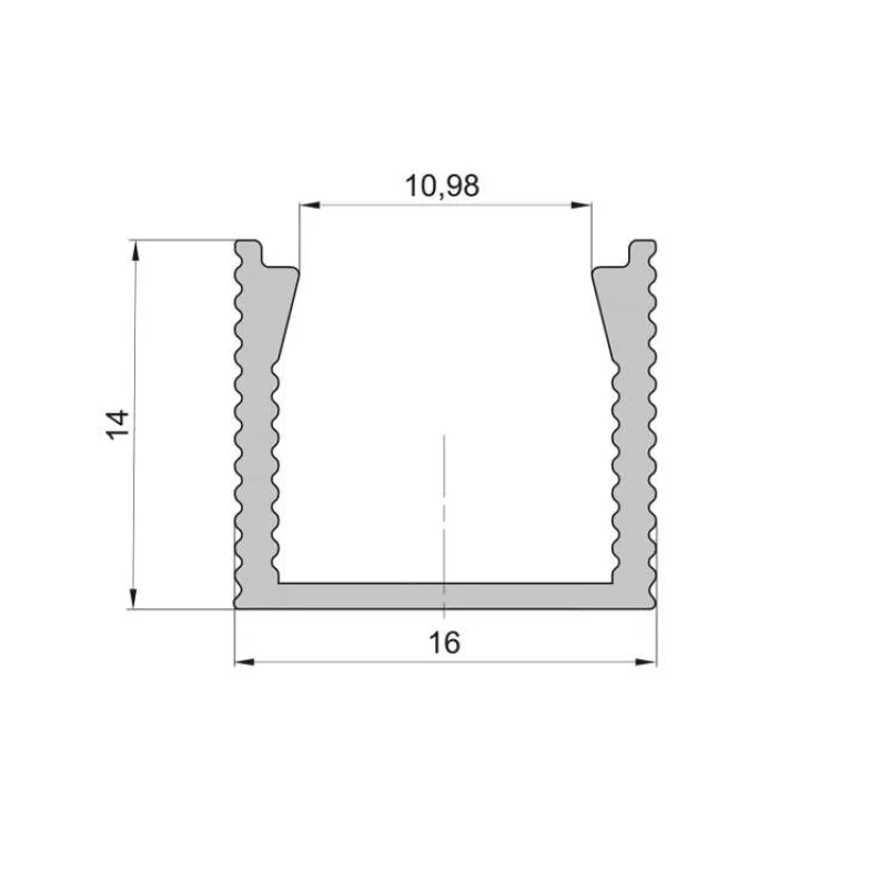 Lišta L XC25 pre LED pásy,strieborná, 1m (LISTA L XC25)