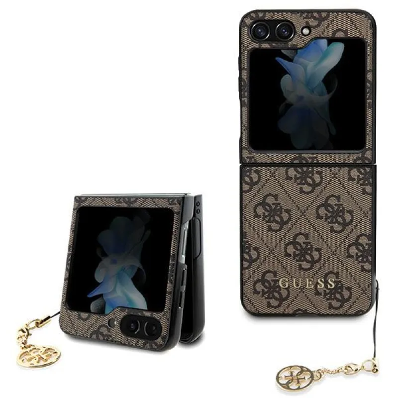 Puzdro Guess 4G Charms Collection pre Samsung Galaxy Z Flip 5 - hnedé