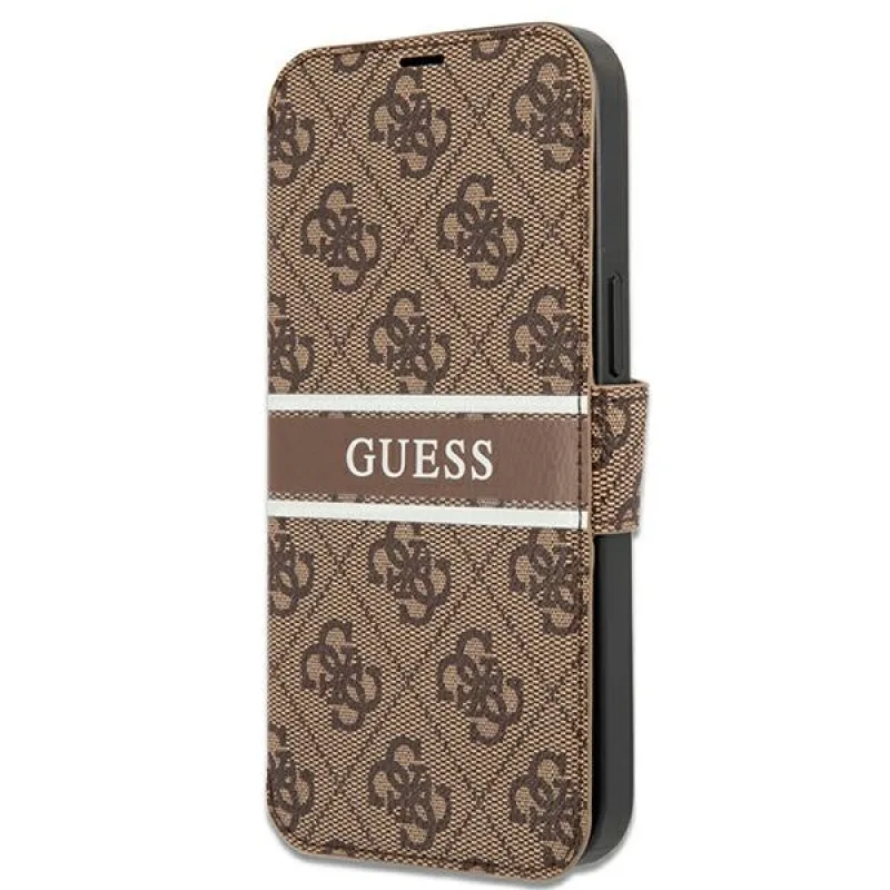 Guess GUBKP13L4GDBR iPhone 13 Pro / 13 6,1" hnedá/hnedá kniha 4G Stripe