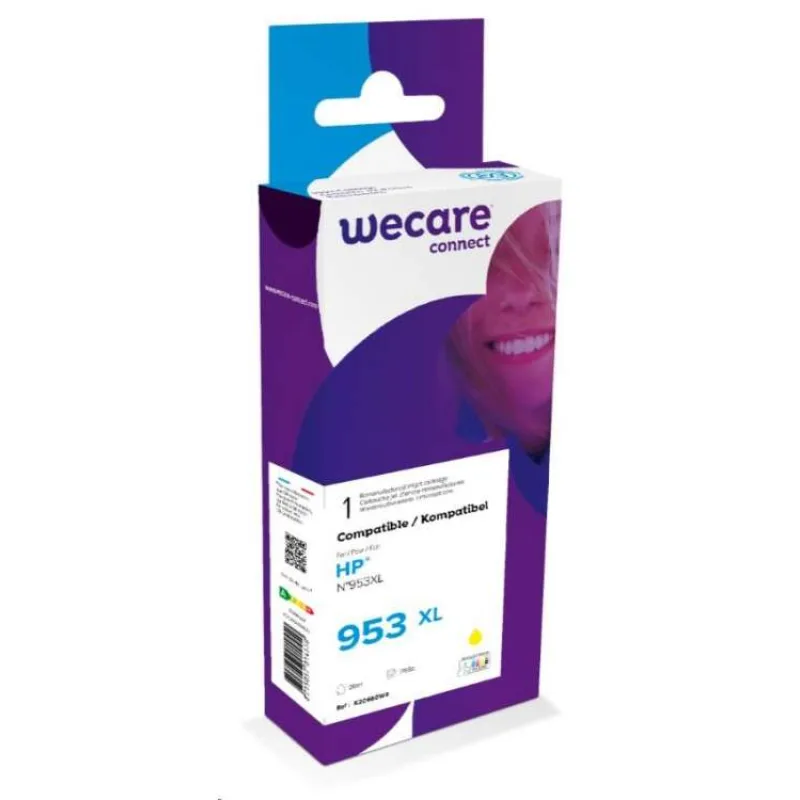 WECARE ARMOR ink kompatibilný s HP F6U18AE, žltá/yellow (K20660W4)