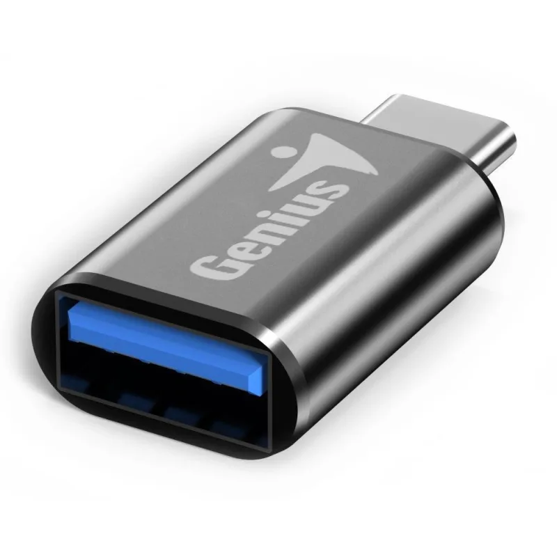 GENIUS ACC-C2A redukce z USB-C na USB-A, kovově šedá 32590002400