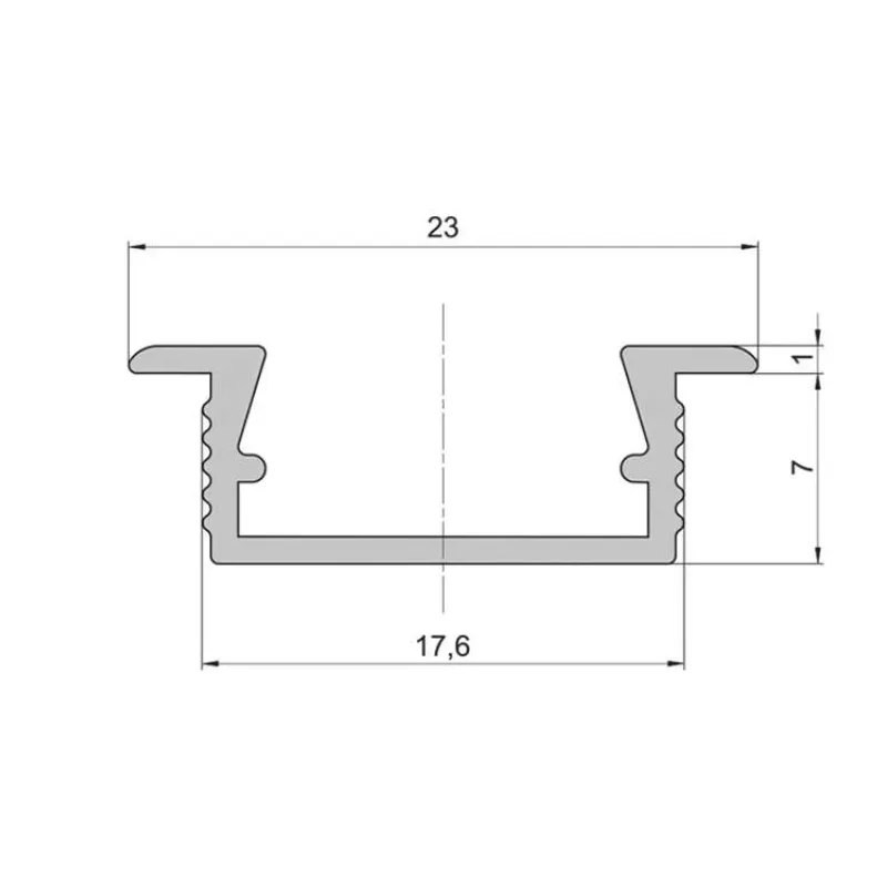 Lišta L BC03 pre LED pásy,bronzová, 1m (LISTA L BC03)