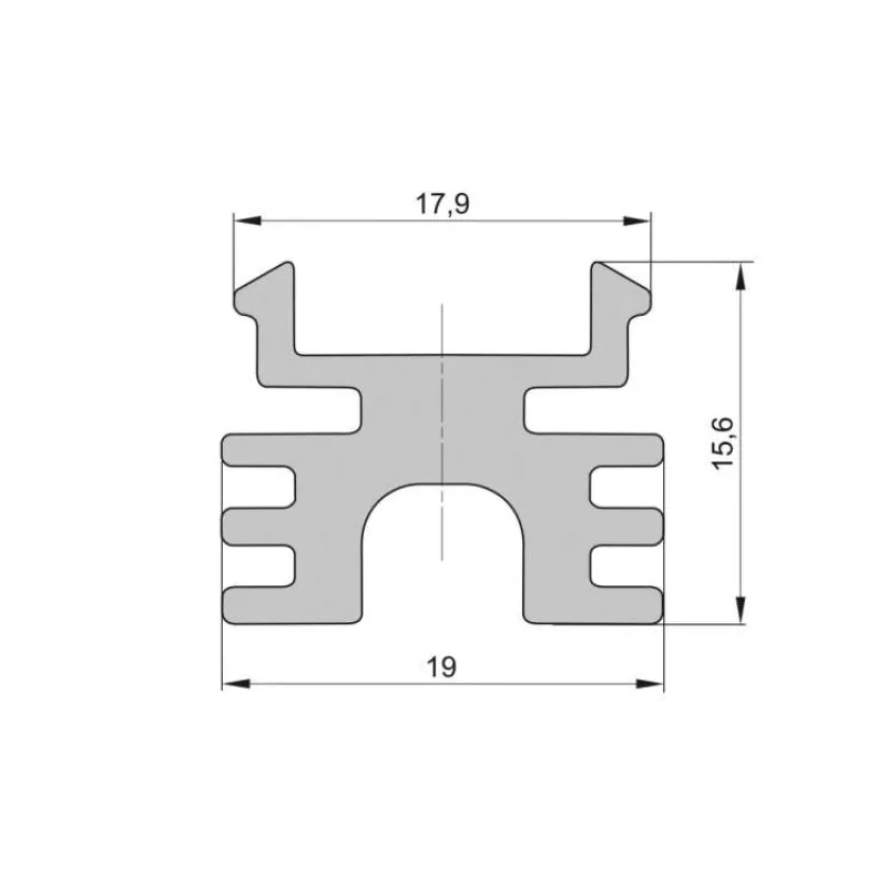 Lišta L XC13 pre LED pásy,strieborná,1m (LISTA L XC13)