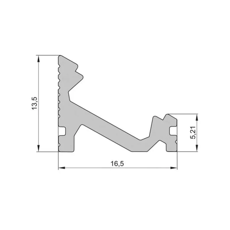 Lišta L BC15 30/60 pre LED pásy, bronzova,1m (LISTA L BC15 30/60)