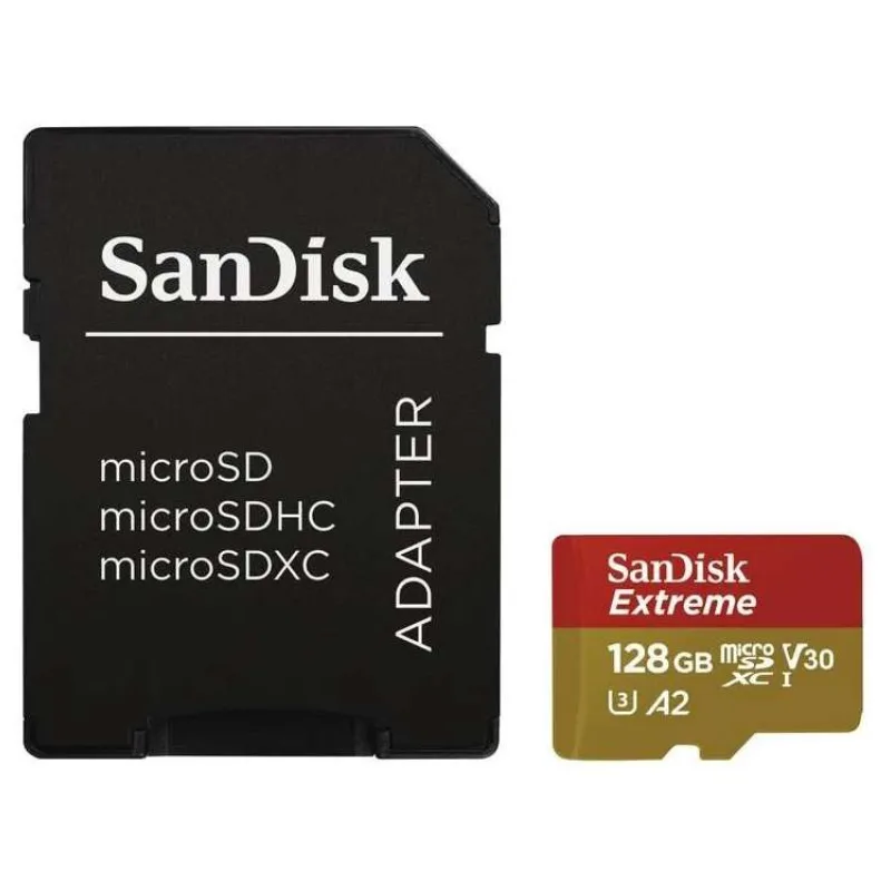 SanDisk Extreme/micro SDXC/128GB/UHS-I U3 / Class 10/+ Adaptér (SDSQXAA-128G-GN6AA)