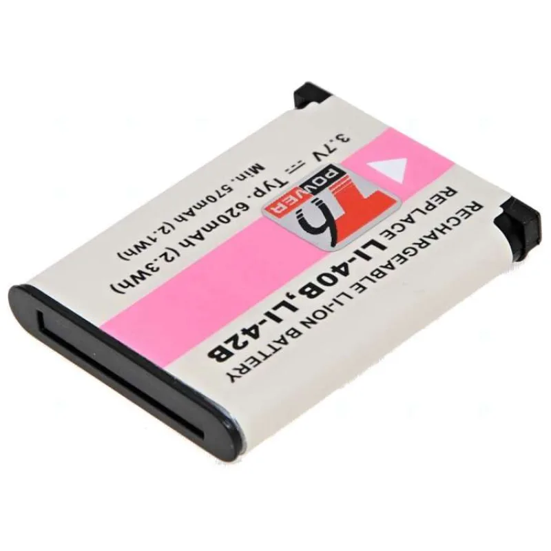 Batéria T6 Power Olympus Li-40B, Li-42B, D-Li63, EN-EL10, NP-45, NP-80, D-Li108, 620mAh, 2,3Wh (DCOL0005)