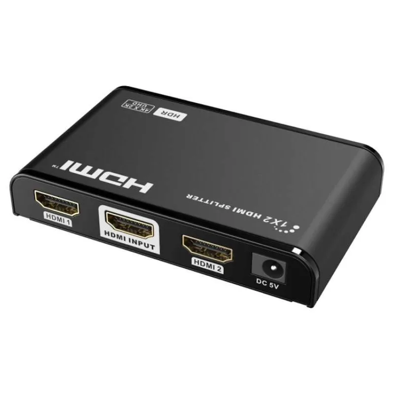 PremiumCord HDMI 2.0 splitter 1-2 porty, 4K/60Hz, FULL HD, 3D, HDR, EDID management (khsplit2f)
