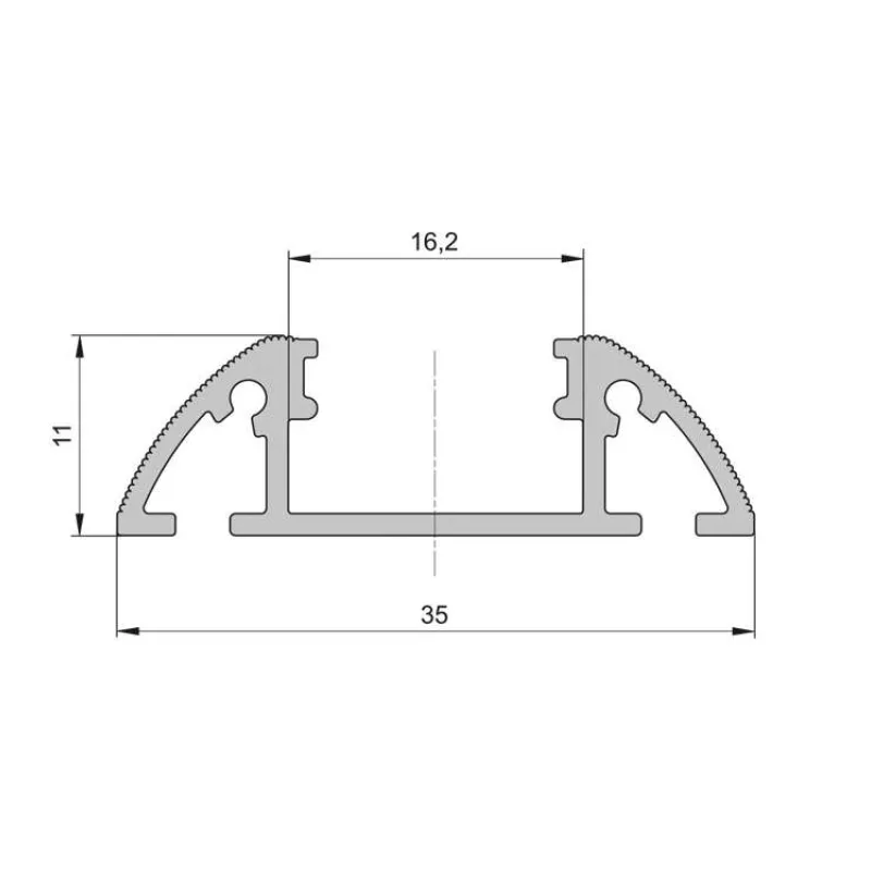 Lišta L BC04 pre LED pásy,bronzová, 1m (LISTA L BC04)