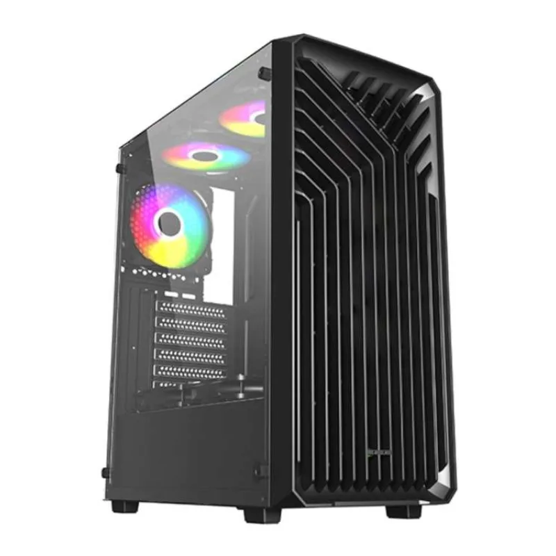 VeinX case OD15A-BK, ATX, Průhledná bočnice, Černá, bez ventilátorů (VX-OD15A-BK)