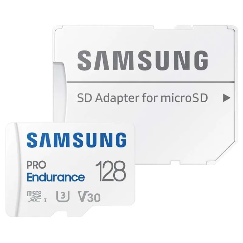SAMSUNG PRO Endurance MicroSDXC 128GB + SD Adaptér / CL 10 UHS-I U3 / V30 (MB-MJ128KA/EU)