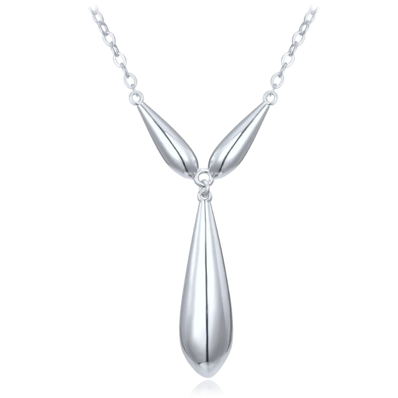 MINET Moderní stříbrný náhrdelník JMAS0278SN45