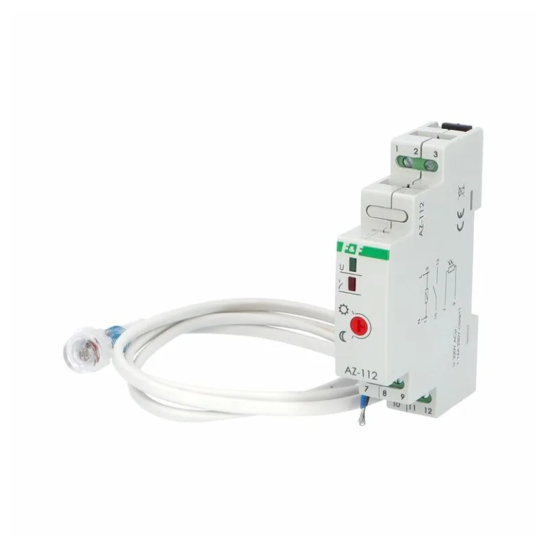 F&F Súmrakový spínač AZ-112 s externým čidlom, 230V, 16A, IP65 na DIN rozsah 2-1000lux