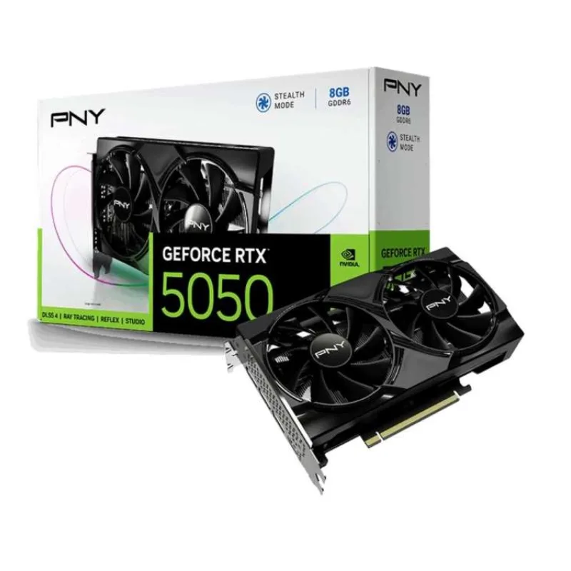 PNY VGA NVIDIA GeForce RTX 5050 Dual Fan 8GB, RTX 5050, 8GB GDDR6, 3xDP, 1xHDMI (VCG50508DFXPB1)
