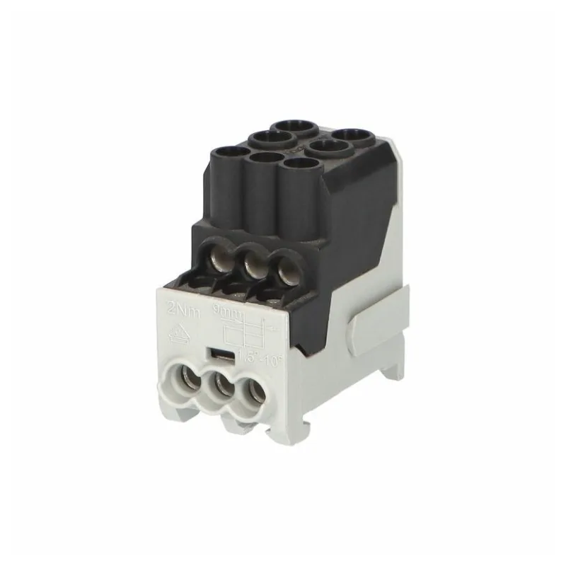 Hora eTec GmbH Rozbočovacia svorka 25mm2 UVB 100 L S čierna Al/Cu vstup 2x25mm2 výstup 6x10mm2