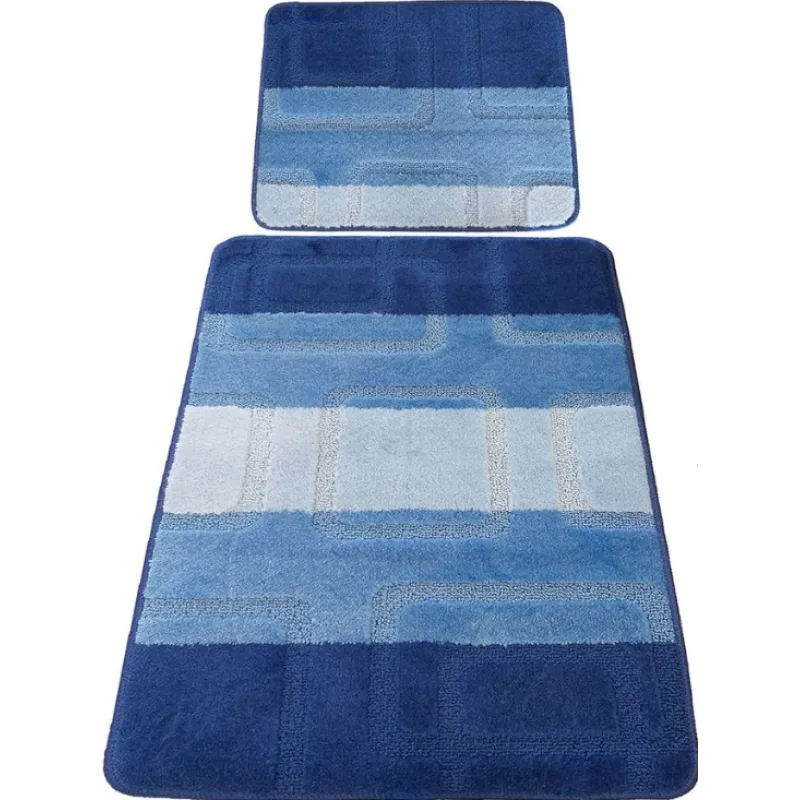 Protišmyková kúpeľňová predložka modrá - set Montana 04