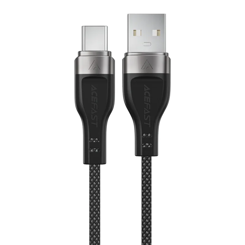 Acefast C11-04 USB-A – USB-C 3A kábel 1,2 m magnetické opletenie – čierne