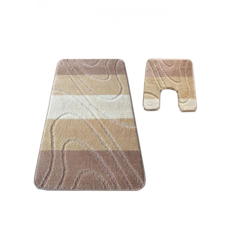 Protišmyková kúpeľňová predložka bežová - set U Montana 05