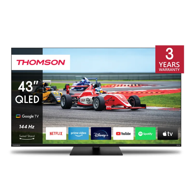 Thomson 43QG7C14 - Google TV 43" QLED Pro, 4K, 144 Hz, 4x HDMI, 3x USB
