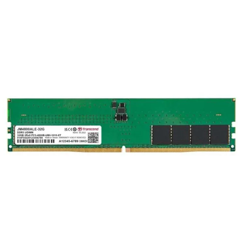 TRANSCEND DIMM DDR5 32GB 4800MHz JM 2Rx8 2Gx8 CL40 1.1V (JM4800ALE-32G)