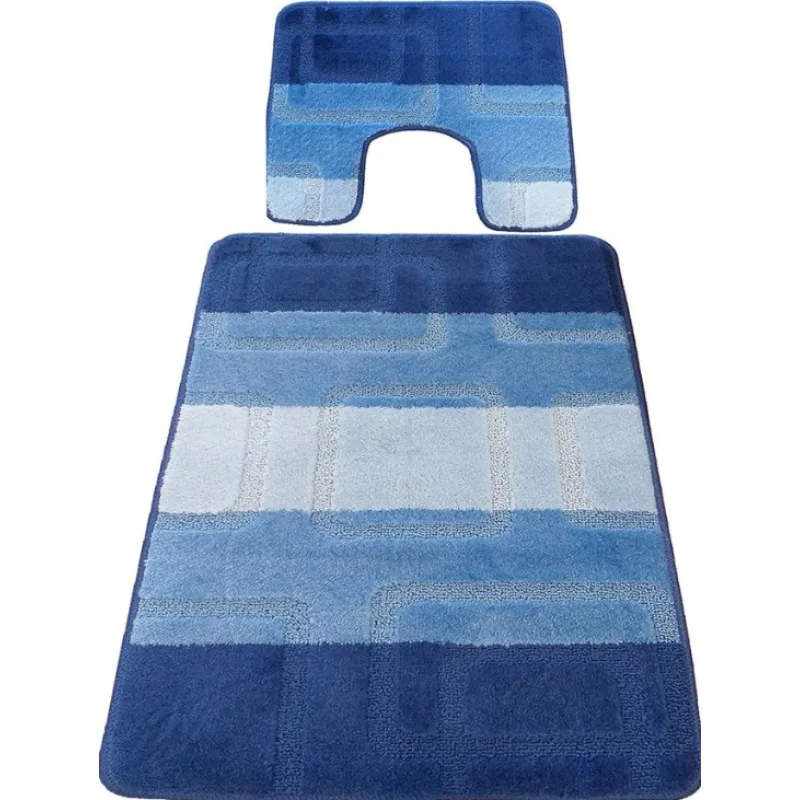 Protišmyková kúpeľňová predložka modrá - set U Montana 04